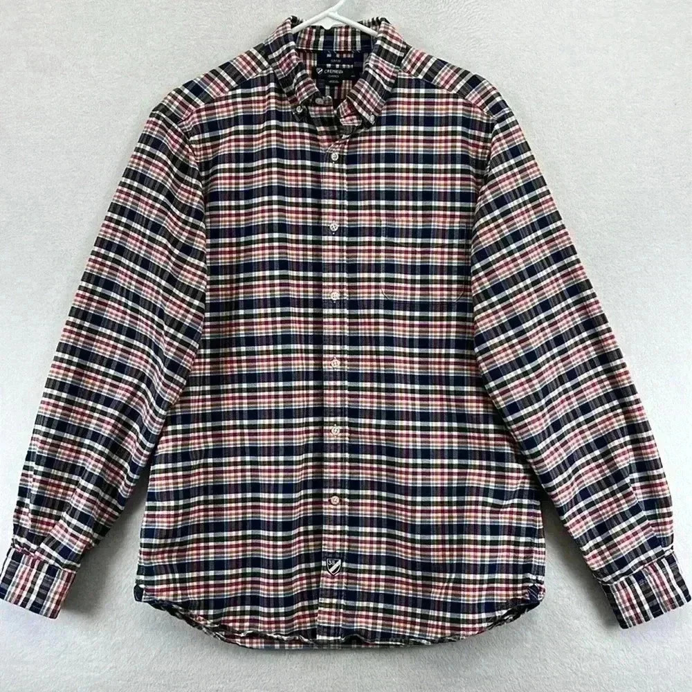 Cremieux Classics Men’s Shirt Sz L Blue White Plaid Button-down 100% Cotton